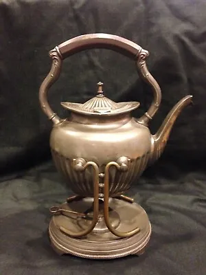  Middletown Plate Co /Silver Plated/Marked/Tea Pot W/Carraige & Burner  3 Pc Set • $100