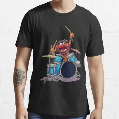 Unsupervised Animal T Shirt Muppets Funny Film Movie Birthday Drummer Cartoon • £8.99