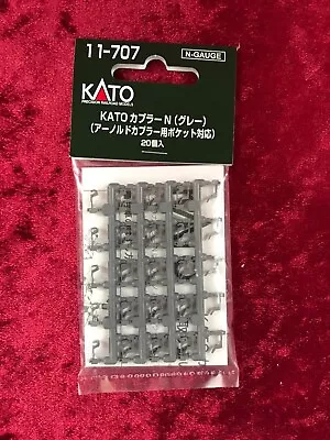 KATO N Scale 11-707 Knuckle Couplers Type N Gray 20pcs. • $20.83