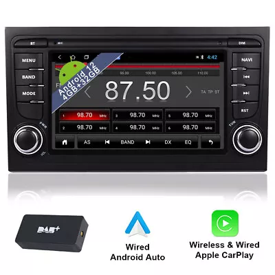 For Audi A4 S4 RS4 7  Android 12 Car Stereo Radio DAB+ GPS Sat Nav WIFI 4+32GB • £206.95