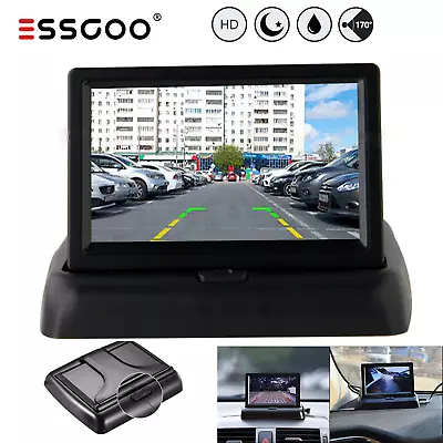ESSGOO 4.3 Foldable Car Monitor Screen For Rear View Reverse Backup Camera Truck • $26.58