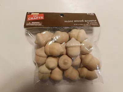 Fall Crafts Mini Wood Acorns 16 Pieces 0.9 X 1.4in • $3