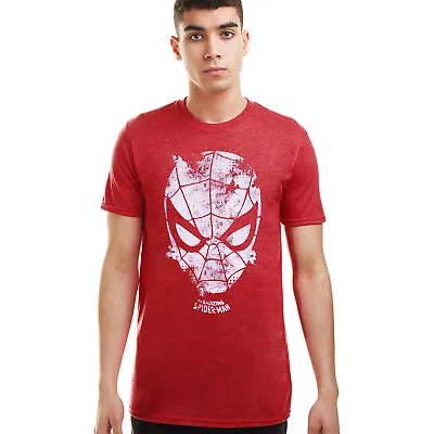 £12.99 • Buy Official Marvel Mens Spiderman Web Head T-shirt Red S-2XL