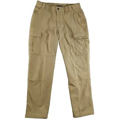 5.11 Tactical Cargo Pants Men's XL Long 37x33 Double Knee Ripstop Tan Utility  • $14.99
