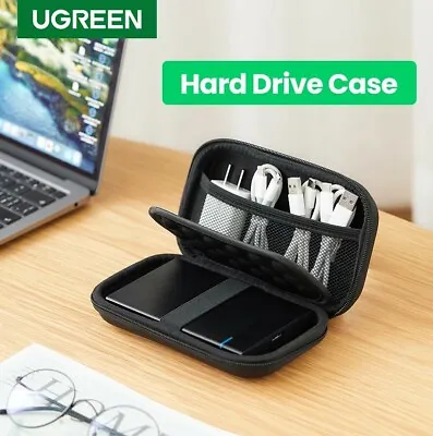 $24.95 • Buy Ugreen Hard Drive Case External Storage 2.5  HDD SSD For Seagate Power Bank Bag