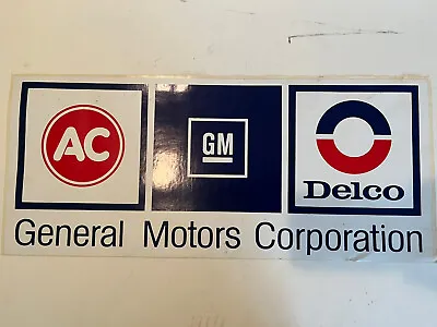Original Vintage Huge AC Delco General Motors Corporation Sticker ~21x9” Last 1! • $74.99