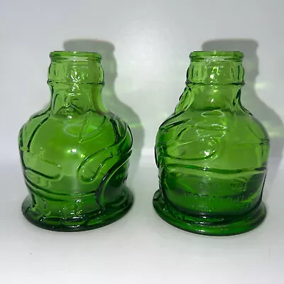 $18.99 • Buy 2 Vintage 1970's Wheaton NJ Green Glass Pocahontas Indian Herbs Ink Well Bottle