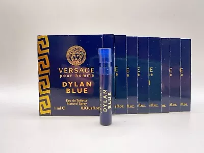 LOT OF 10 Versace Pour Homme DYLAN BLUE EDT Spray Travel (.03 Oz / 1 Ml*10) • $19.99