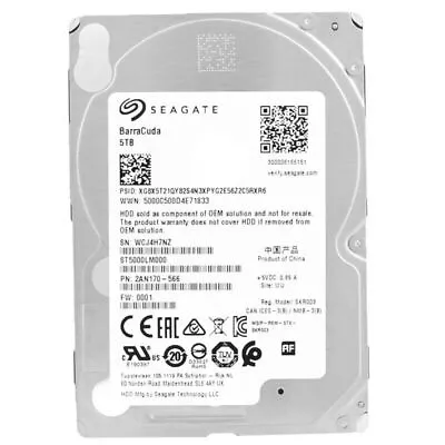 Hard Drive Seagate ST5000LM000 5TB 5400RPM 128 MB SATA III 25'' • £98.60