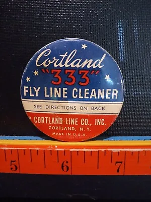 Vintage Cortland  333  Fly Line Cleaner Advertising Fishing Tin. • $10