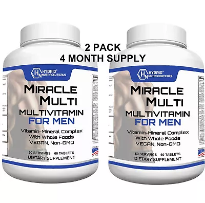 Multivitamin For Men Daily Mens MultiVitamins With Probiotics Non-GMO 2 Pack • $43.95