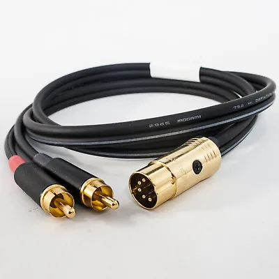 Naim Premium Aux Input Cable. 5 Pin Din To Dual Phono RCA Cinche. Mogami Coax • £52.24