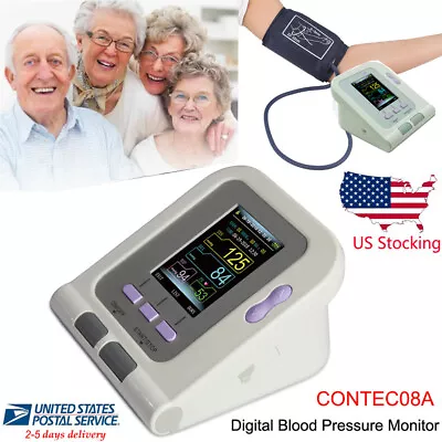 CONTEC08A Digital Blood Pressure Monitor UpperArm BP Electronic Sphygmomanometer • $49.99