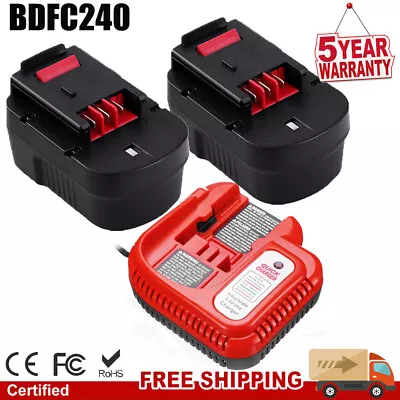 14.4V 3.6Ah For BLACK&DECKER Slide NIMH Battery HPB14 FIRESTORM FSB14 / Charger • $49