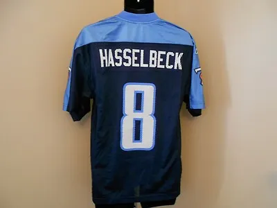 NEW-FLAWED -NO FRONT #8 MATT HASSELBECK TITANS MENS S SMALL Reebok Jersey 13KS • $7.53