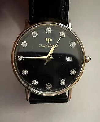 Vintage Lucien Piccard Mens Watch 14k Gold With Diamond Accents • $699