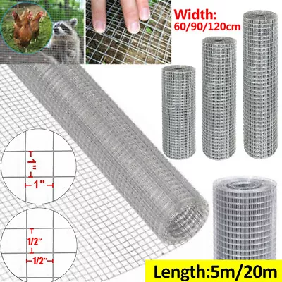 5/20M Galvanised Chicken Wire Mesh Netting Rabbit Cage Aviary Fence Plant Net UK • £25.99