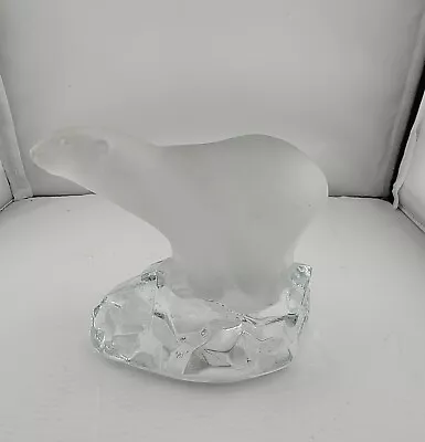 Nybro Sweden Art Glass PaperWeight Figurine Polar Bear • $30