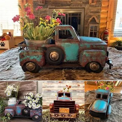 Resin Truck Flower Pot Micro Landscape Cactus Plant Pots  Desk • $42.52