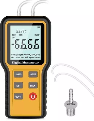 Manometer Professional Air Pressure Meter Dual-Port HVAC Digital Manometer 190 • $40