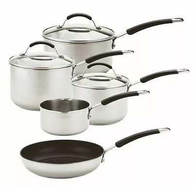£129.99 • Buy Meyer Stainless Steel Induction 5 Piece Cookware Set 10 Year Guarantee