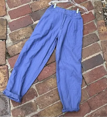 80s Vintage Bugle Boy Baggy Pants Trousers High Waist 25” Pleats • $29