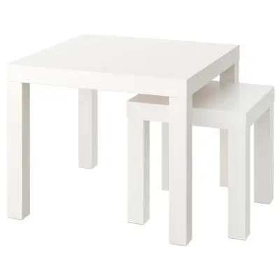 IKEA LACK Nest Of Tables White Home Office Storage Bedroom Drink Tea Coffee Etc • £39.99