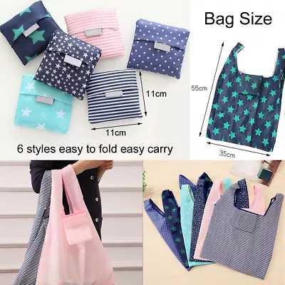 $38.99 • Buy Bulk Sale Reusable Foldable Recycle Grocery Shopping Carry Bag Tote Handbags Eco
