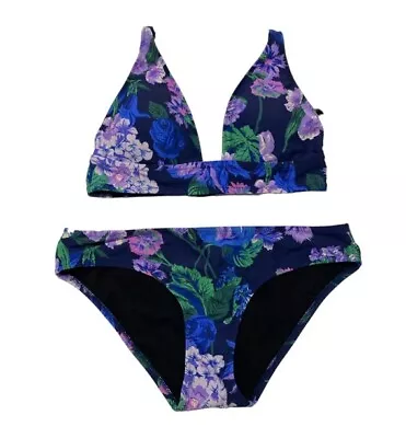 J.Crew Women’s S Plunge V-neck Bikini In Retro Floral NWT • $35.99