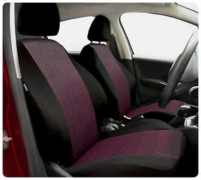 Car Seat Covers Fit Daewoo Matiz - Full Set Black / Red • $48.55