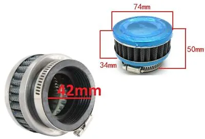  42MM PANCAKE STYLE AIR FILTER FOR CLASSIC Motorcycle Scooter AF57 • $5.99