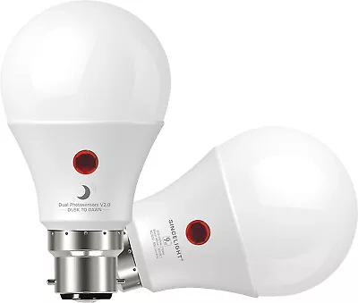 Sincelight Dusk To Dawn Led Bulb W/ Dual Daylight Sensors 9 Watt · 2 Pack • £14.65