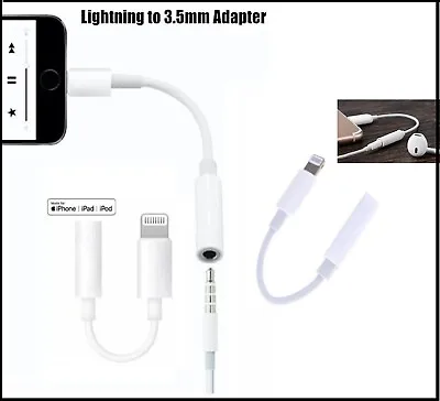 $5.95 • Buy 3.5mm To Lightning Headphone Adapter AUX Stereo Speaker Audio Cable For Apple