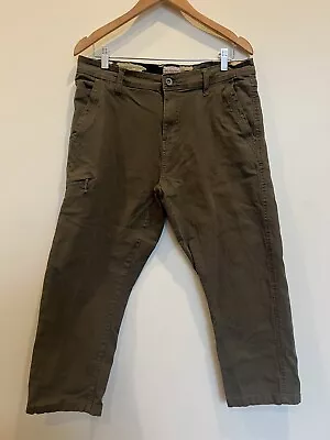 Vintage Original Weatherproof 34x30 Relaxed Fit  Brown Green Cotton Pants • $24.99