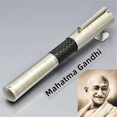 MB Gandhi Luxury Limited Edition Fountain Pen Black Carbon Fiber Metal Rollerbal • $94.92