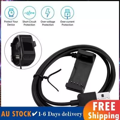 Charger USB Charging Cable Clip Cradle 100cm Fit For Garmin Vivoactive HR • $19.54