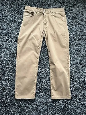 Gant Mens Camel Beige Mens Slim Fit Straight Leg Chinos Trousers Waist 34 Leg 32 • £22.99