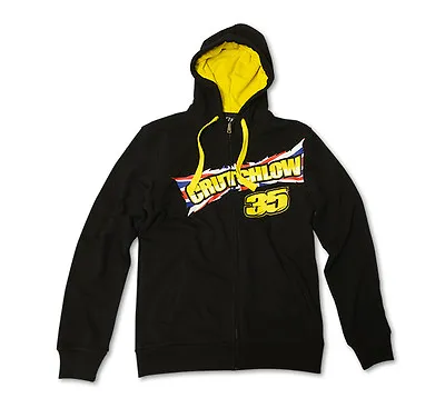 New Official Cal Crutchlow 35 Black Zip Up Hoodie Fleece - CCMFL69204 • £49.99