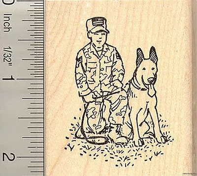 Military Dog Rubber Stamp H10405 WM German Shepherd • $17