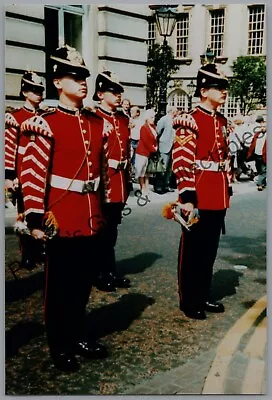 Military Photograph Queens Lancashire Regiment Bandsmen Buglers In Red Tunics • £3.50