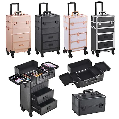 Pro Mobile Makeup Trolley Nail Technician Organizer Hairdressing Beauty Cases UK • £14.95