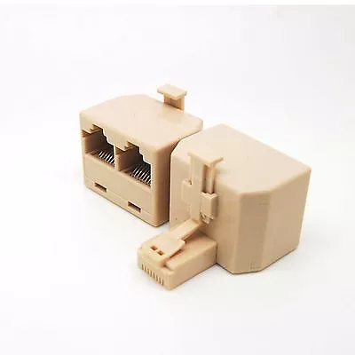 RJ45 1male To 2 Female  Ethernet Crossover Adapter/Crossed Network Adaptor Ad03 • $0.99