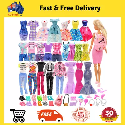 Fashion Mini Dresses Clothes Outfits Sets RANDOM Styles Barbie Doll Gift 15 Pcs • $21.72