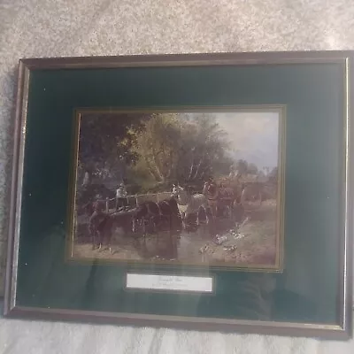 Vintage Wall Picture Crossing The Stream By JF Herring • $52