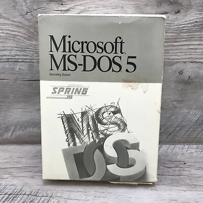 Microsoft Ms-dos 5.0 Operating System In Box 1991 • $19.95