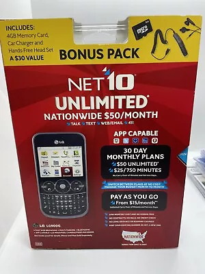 NEW Sealed LG900G Black Net10 LG Cell Phone Brand New In Box • $17.99