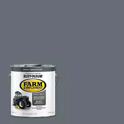 Rust Oleum Paint 1 Qt Enamel Liquid Oil Based Farm Equipment Solid Gray 2 Pack • $140.95