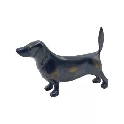 Vintage Brass Dachshund Weiner Dog Sculpture Art Ornament 5” Figurine • $19.99