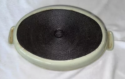  Martha Stewart Green Enamel Cast Iron Oval Au Gratin Baking Dish Marked MSE  • $14.99