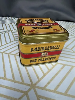 Vintage Kitchen 1993 D Ghirardelli's Chocolate San Francisco Tin Box Empty • $17.99